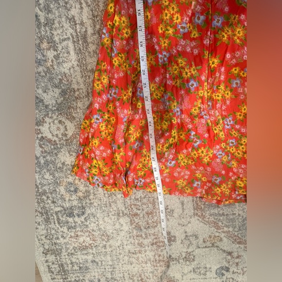 NWOT ASOS Design Cupped Red Floral Open Back Cut Out Tea Mini Dress size 8 - Picture 13 of 14